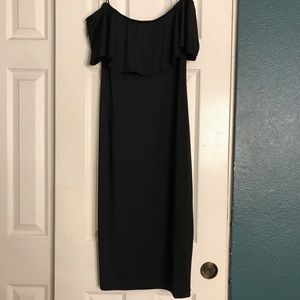 Windsor Black Off the Shoulder Dress